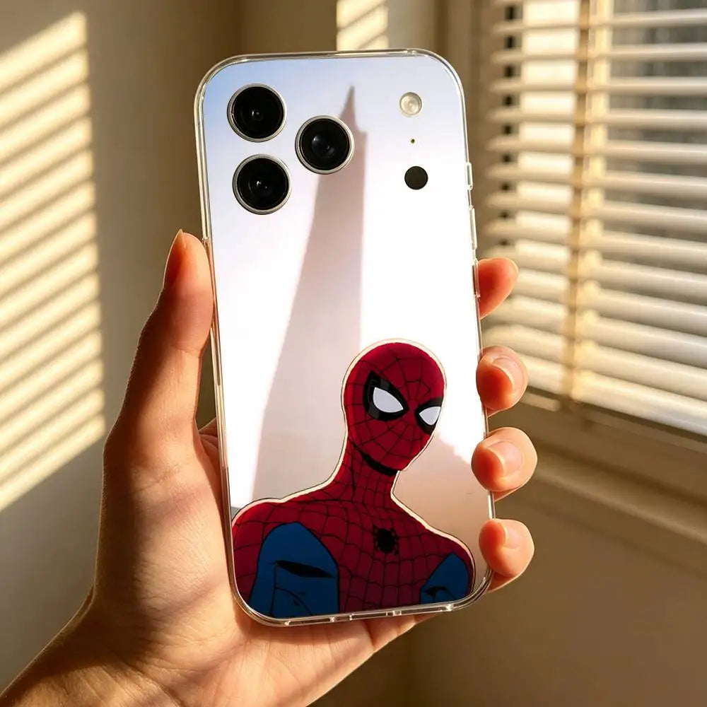 Classic-S-Spider-Man-S Phone Case For IPhone 17 16 15 14 Plus 13 12 11 Pro Max Phone Back Cover Transparent Shockproof Cover