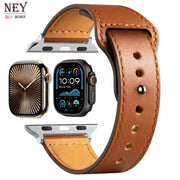 Leather band For Apple watch straps 41mm/45mm 42mm 46mm 40-44mm sport loop bracelet iWatch series 10 9 8 7 4 5 6 se Ultra 2 49mm