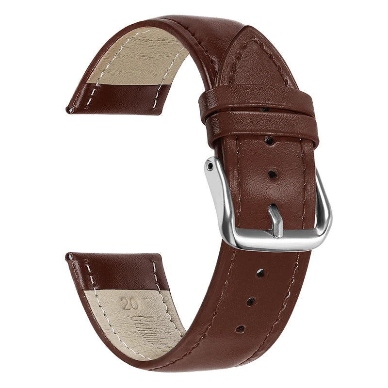 Leather Strap 12mm 13mm 14mm 15mm 16mm 17mm 18mm 19mm 20mm 21mm 22mm 23mm 24mm Soft Watchband for Men Women Universal Bracelet
