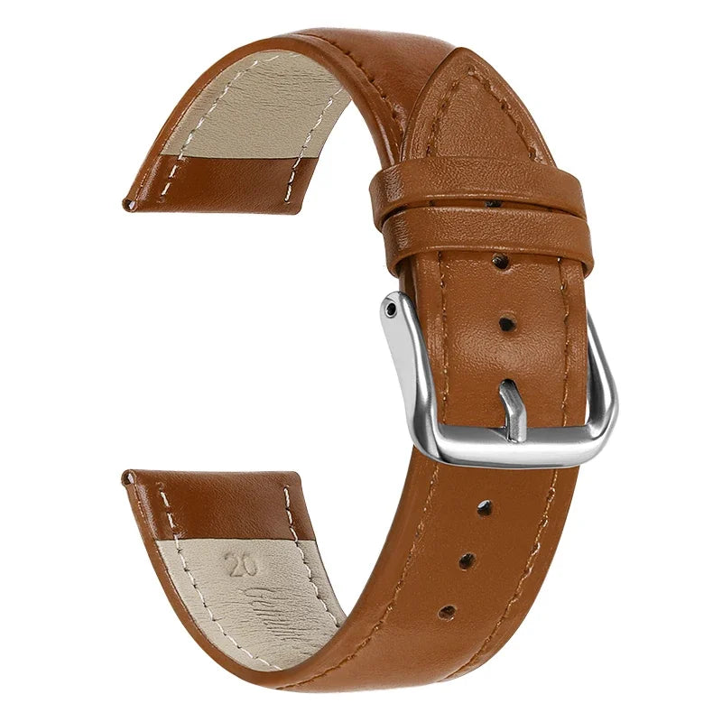 Leather Strap 12mm 13mm 14mm 15mm 16mm 17mm 18mm 19mm 20mm 21mm 22mm 23mm 24mm Soft Watchband for Men Women Universal Bracelet