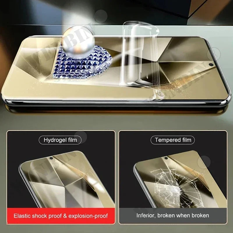 5 Pcs Full Cover Hydrogel Film For Samsung S26 S25 S24 S23 Ultra Plus S24 FE Galaxy A56 A55 A36 A35 A16 A15 Screen Protector