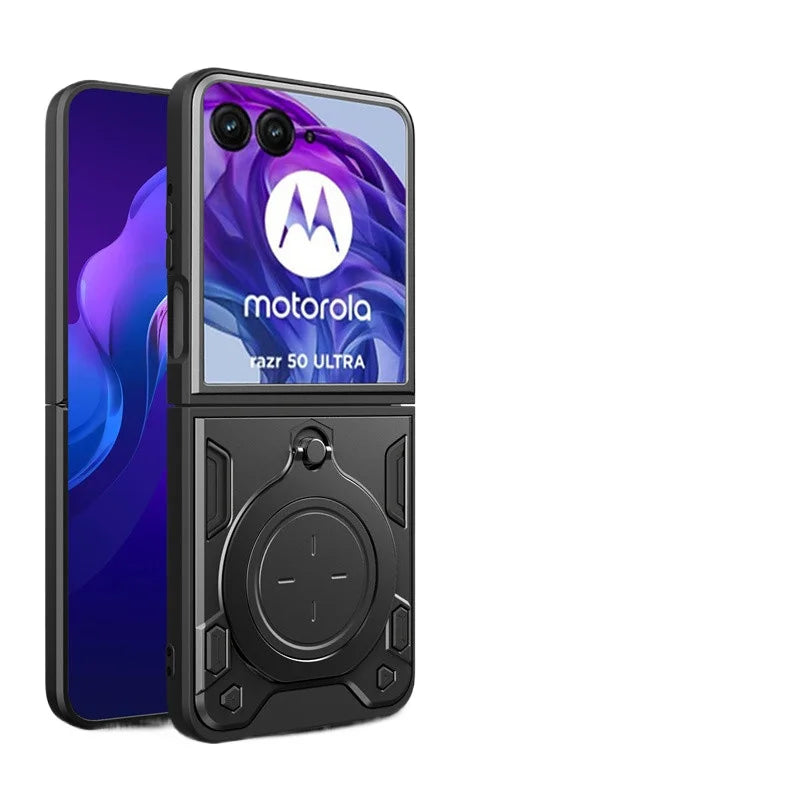 Heavy Duty Protective Magnetic Cover For Motorola Moto Razr 70 60 50 40 Ultra Razr+ 2026 2025 2024 Case With Ring Holder Stand
