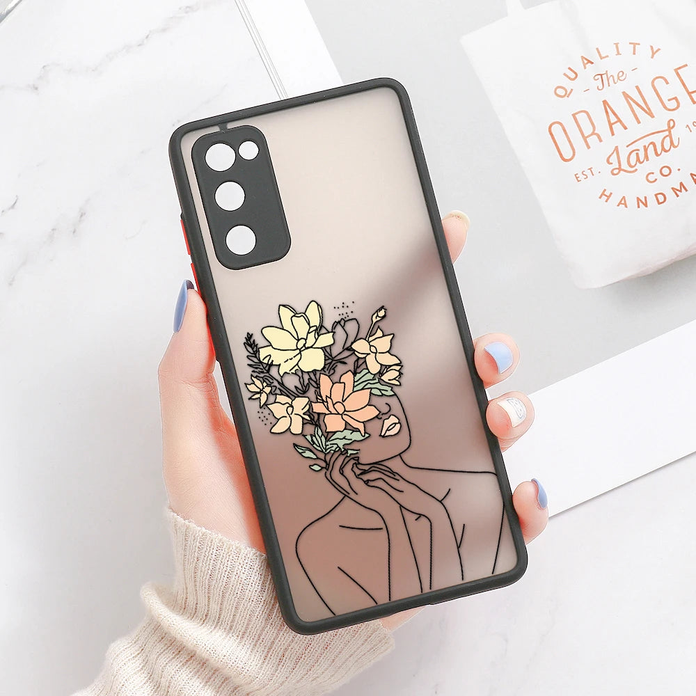 A52 Case For Samsung Galaxy A53 5G Funda A54 A34 A32 A33 A71 A51 S20 FE A50 A13 A22 A21S S21 S23 Ultra S22 Matte Covers Coques