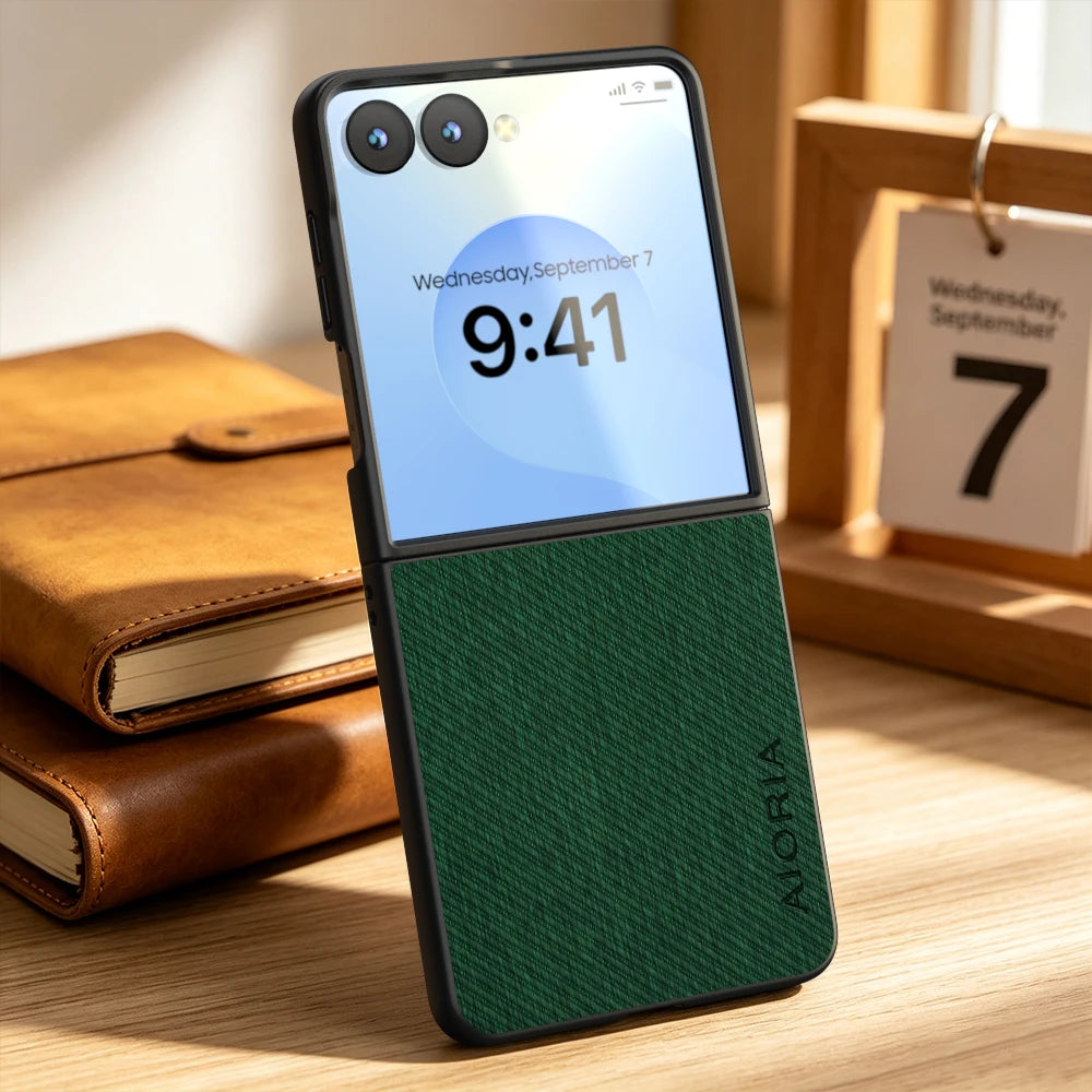 Case for Samsung Galaxy Z Flip 8 7 6 5 4 3 5G Luxury Vintage cloth pattern leather Phone cover for samsung galaxy z flip8 case