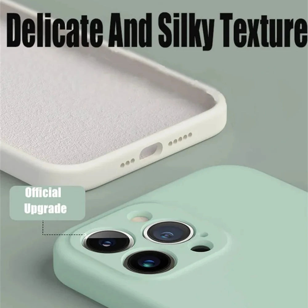 New Yellow iphone Case For Apple iPhone 17 16 15 14 13 12 11 Pro Max 12 13 Mini X XR XS SE 14 15 16 Plus Liquid Silicone Cover