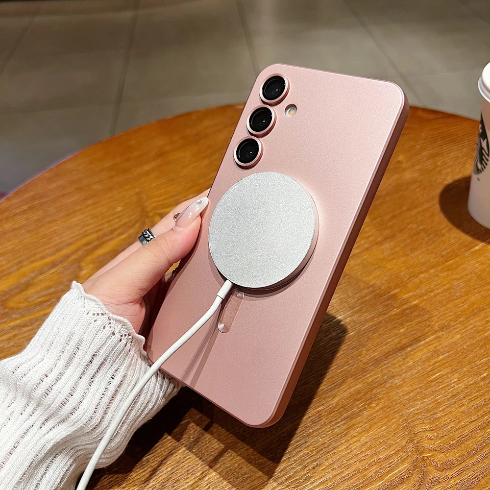 Soft TPU Matte Case For Samsung Galaxy A56 A55 A54 A36 A35 A16 A15 5G A26 S25 Edge S24FE S24 S23 S21 Ultra Plus FE Magsafe Cover
