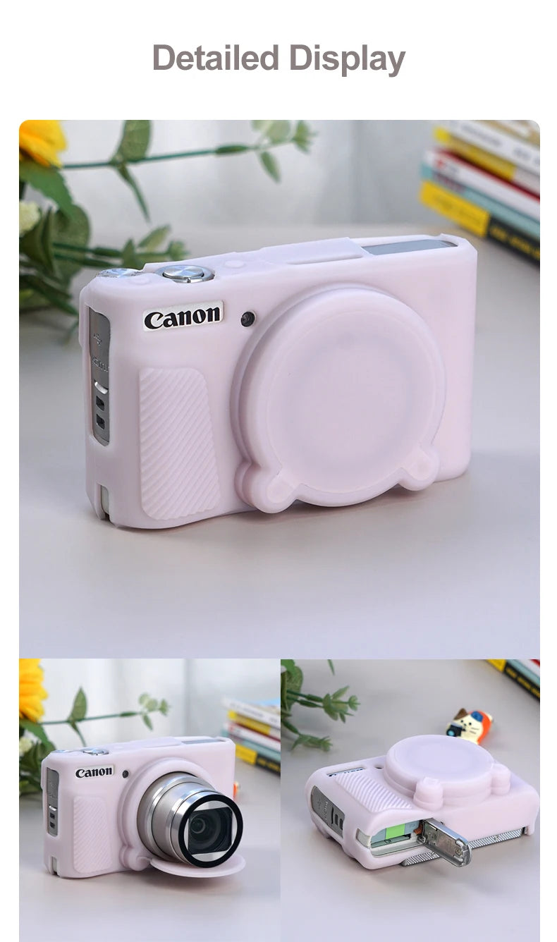 Camera Silicone Case for Canon SX730 SX740 Soft Silicone Protector Camera Cover Case Full Body Bag Baseplate Dustproof Waterprof