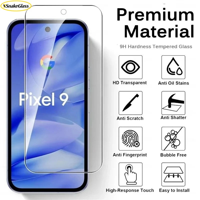 4Pcs HD Tempered Glass for Google Pixel 10 Pro XL 10A 9Pro 8 7A 6 5 4A 3AXL 2 Screen Protectors Scratch Resistant Smooth Texture