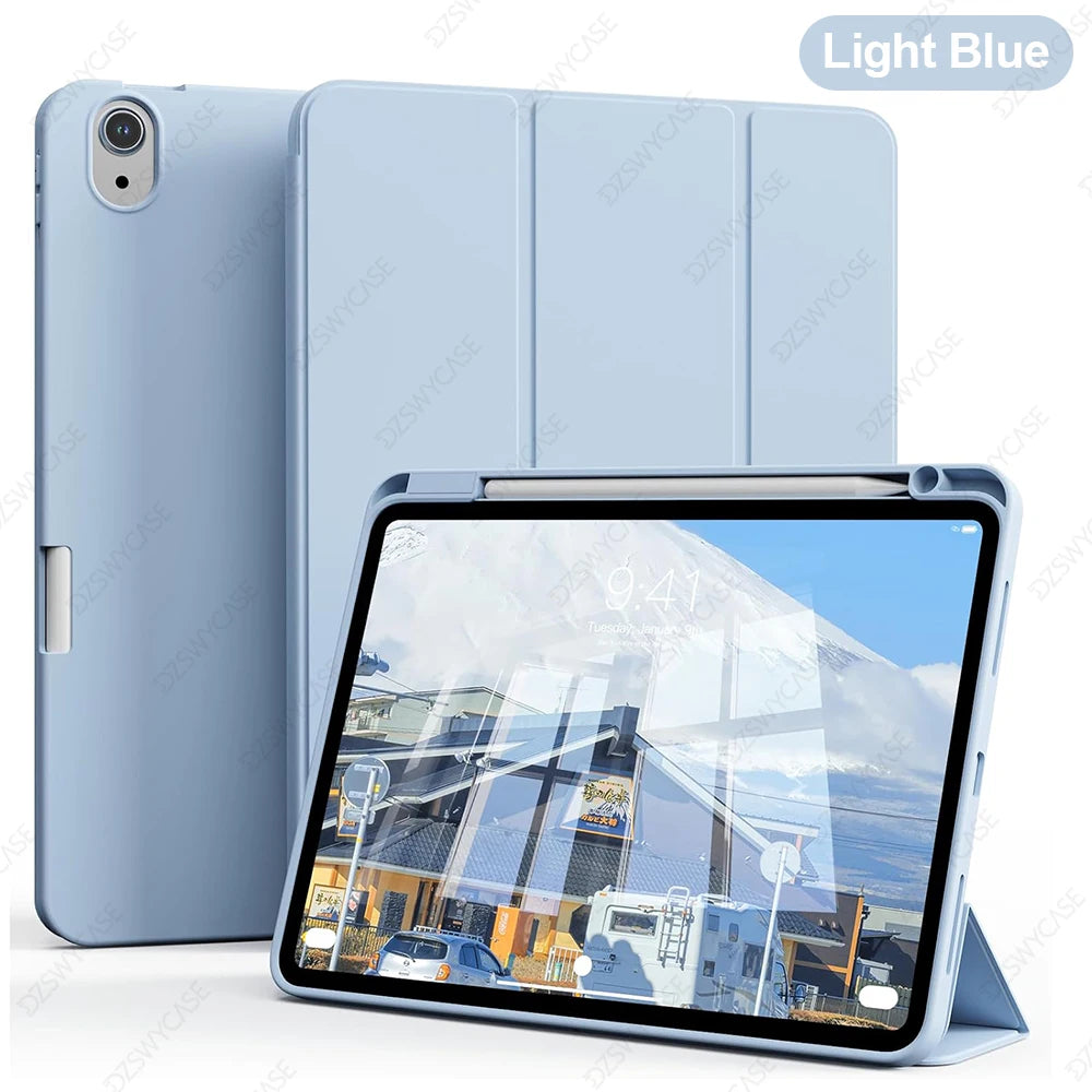 Case for iPad Air 11 M4/M3/M2 (2026/2025/2024), iPad Air 5/4 (2022/2020 5th/4th Generation 10.9-Inch), with Pencil Holder Cover