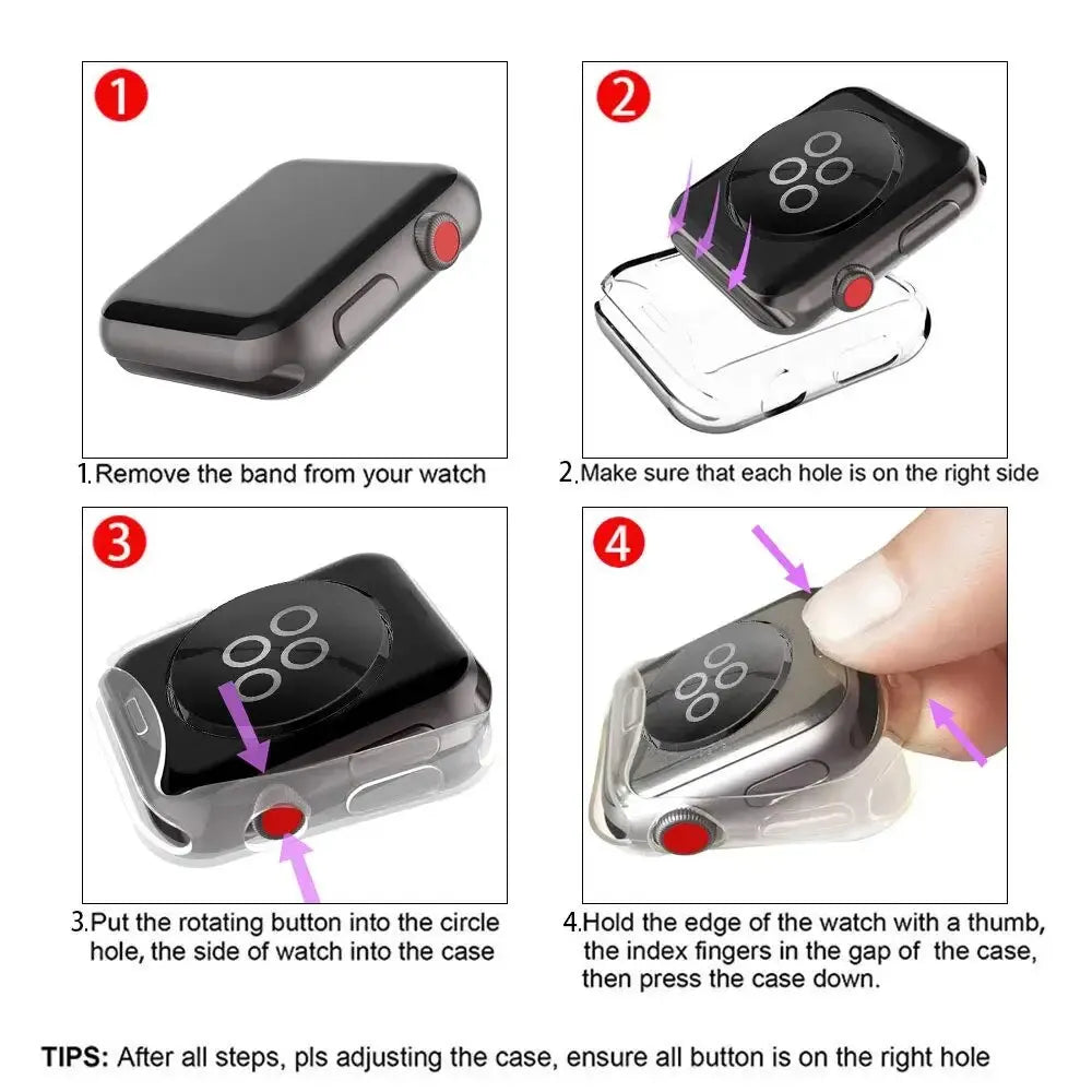 Screen Protector For Apple Watch 12 10 11 Case 46mm 42mm 45mm 41mm 44mm 40mm TPU bumper Cover iWatch Series 9 8 7 SE Protective