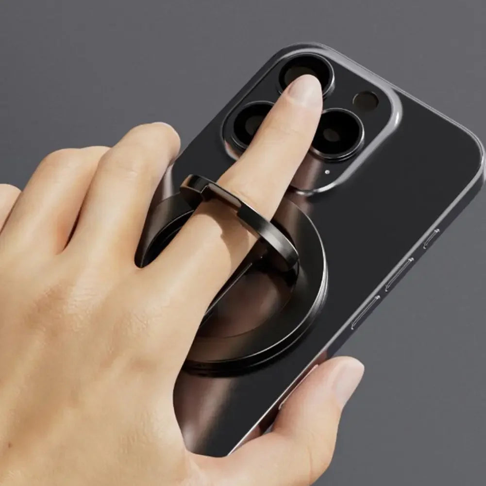 Magnetic Phone Ring Holder Dual-Side Magnet 360° Rotation Ultra-Thin Foldable Portable Desktop Phone Stand for iPhone 17 16 15