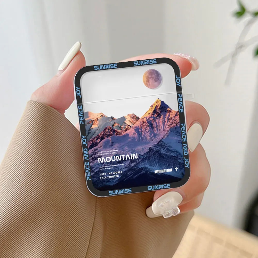 Snow Mountain Scenery Pattern Earphone Case for Airpods 4th 3rd Pro3 Covers for Airpod 2 3 1 Protective Accessorie Shell Fundas