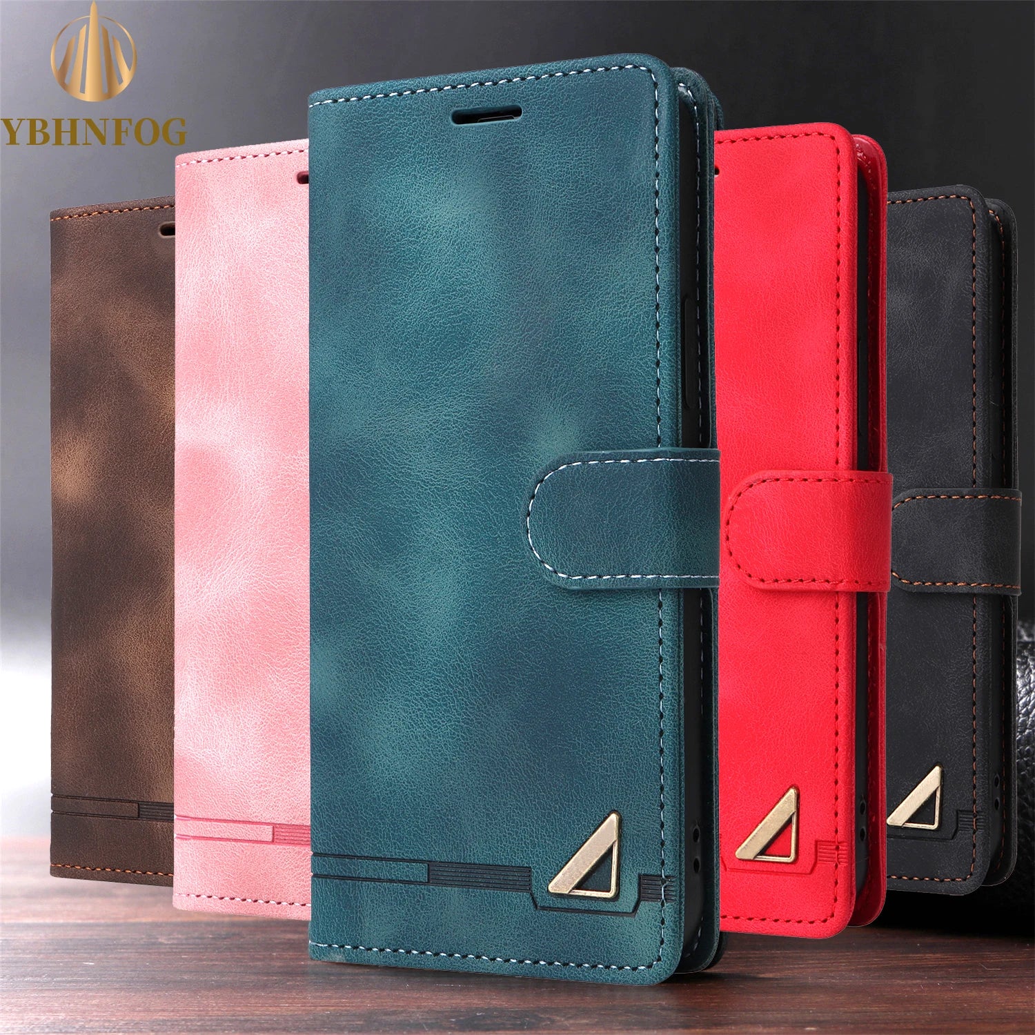 Leather Flip Phone Case For Samsung Galaxy S10 Plus S20 S21 FE S22 S23 S24 S25 Ultra Note 10 20 Ultra Wallet Bracket Cover