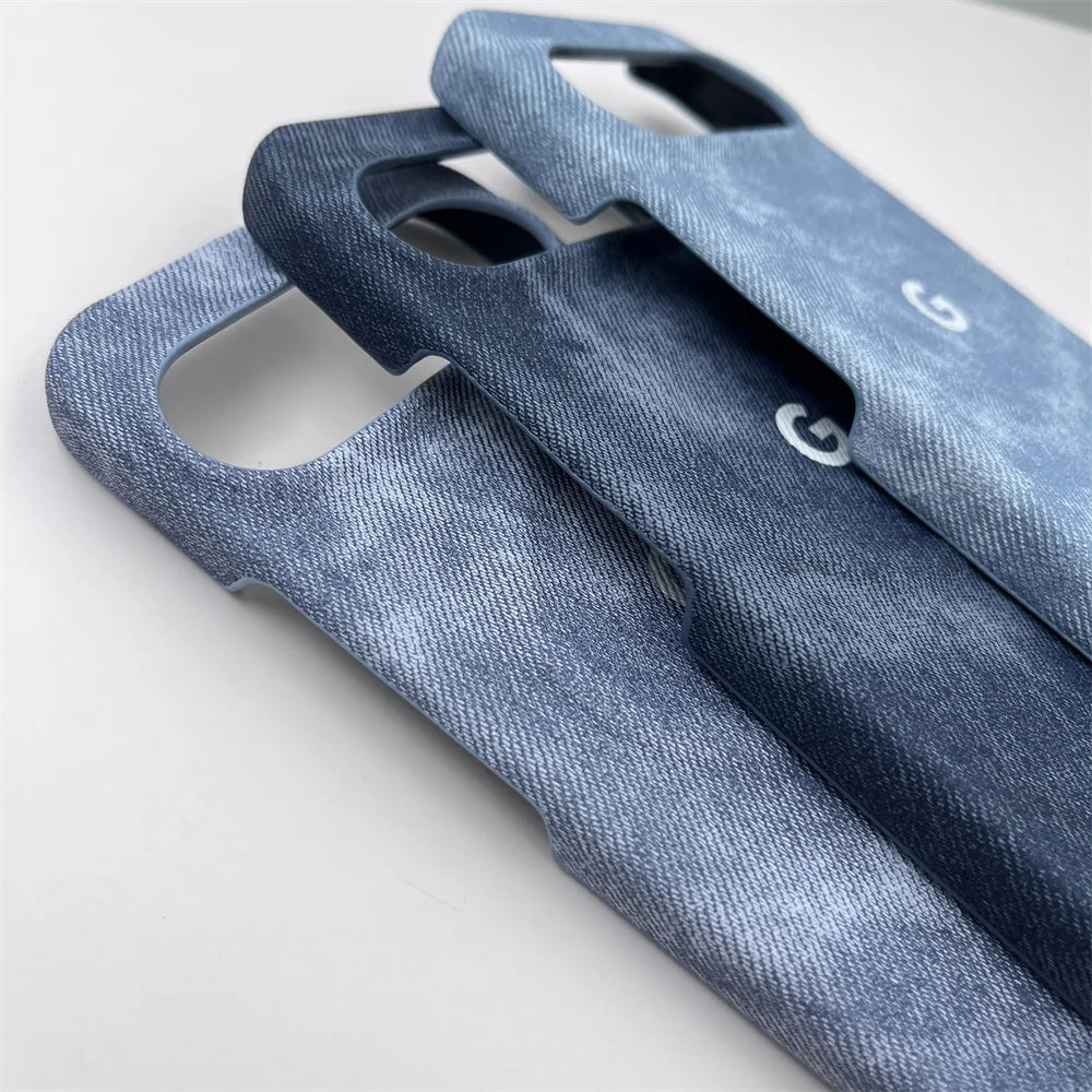 Fashion Denim Magnetic Wireless Charge Case For Google Pixel 10 9 Pro XL 7 8 9 10 Pro 7A 8A Simple Shockproof Protective Cover