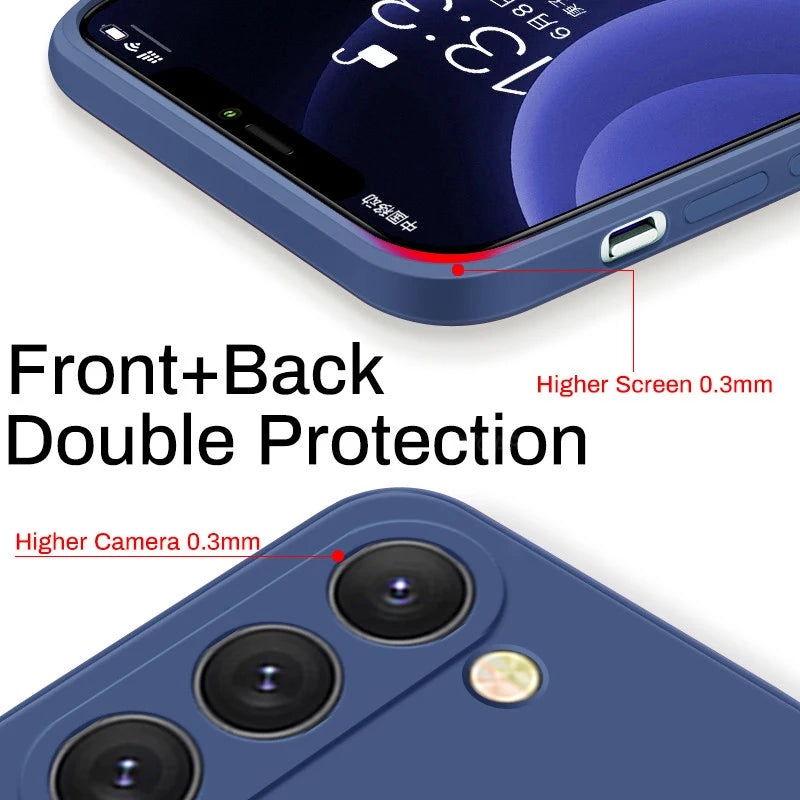 Plus Case Liquid Silicone Phone Case For Samsung Galaxy S23 S 23 S22 S26 Ultra S24 FE S25 + Plus Soft Cover