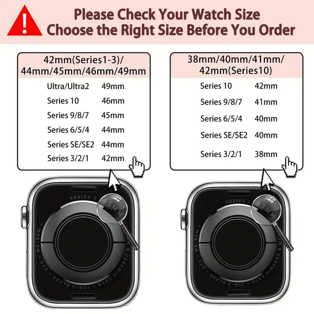 Casual PU Leather Watchbands For Apple Watch 1-10 Ultra SE 2 Butterfly Clasp Wrist Strap For iwatch 49/46/45/44/42/41/40/38mm