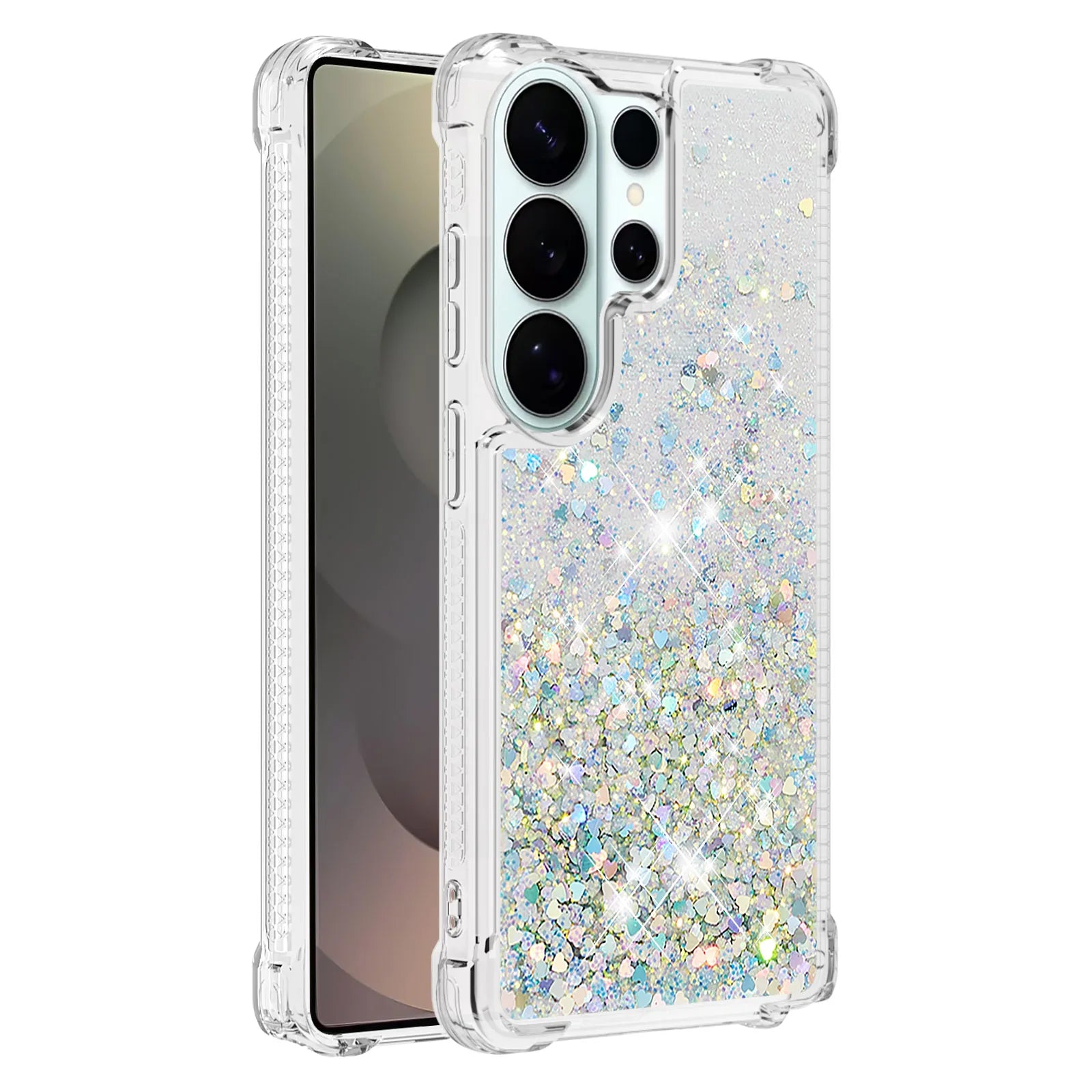 Clear Shockproof Bling Glitter Liquid Quicksand Case For Samsung Galaxy S26 S25 Edge S24 S23 S22 S21 S20 Ultra Plus FE Cover