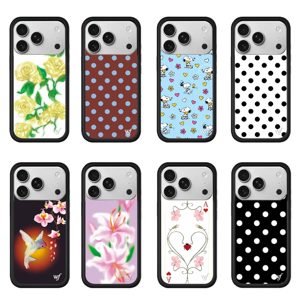 New Wildflower 3D WF Polka Dots Phone Case for iPhone 17 Pro Max 16 Plus 17 Air 12 13 14 15 16 Cover Cherry Snoopy Cartoon case