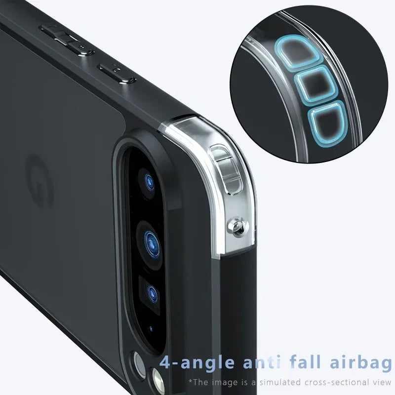Luxury Matte Armor Phone Case for Google Pixel 11 10 9 8 Pro XL 7 6 9A 8A 7A 6A Hard Frosted Shockproof Cover for Pixel 11Pro