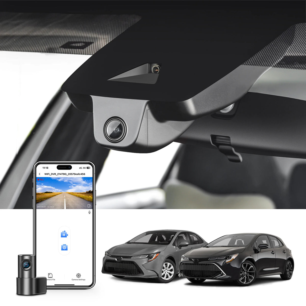 Mangoal Dedicated Dash Cam 4K for Toyota Corolla & Corolla Hybrid Dash Car Camera 2019-2026 GPS WiFi & App Night Vision