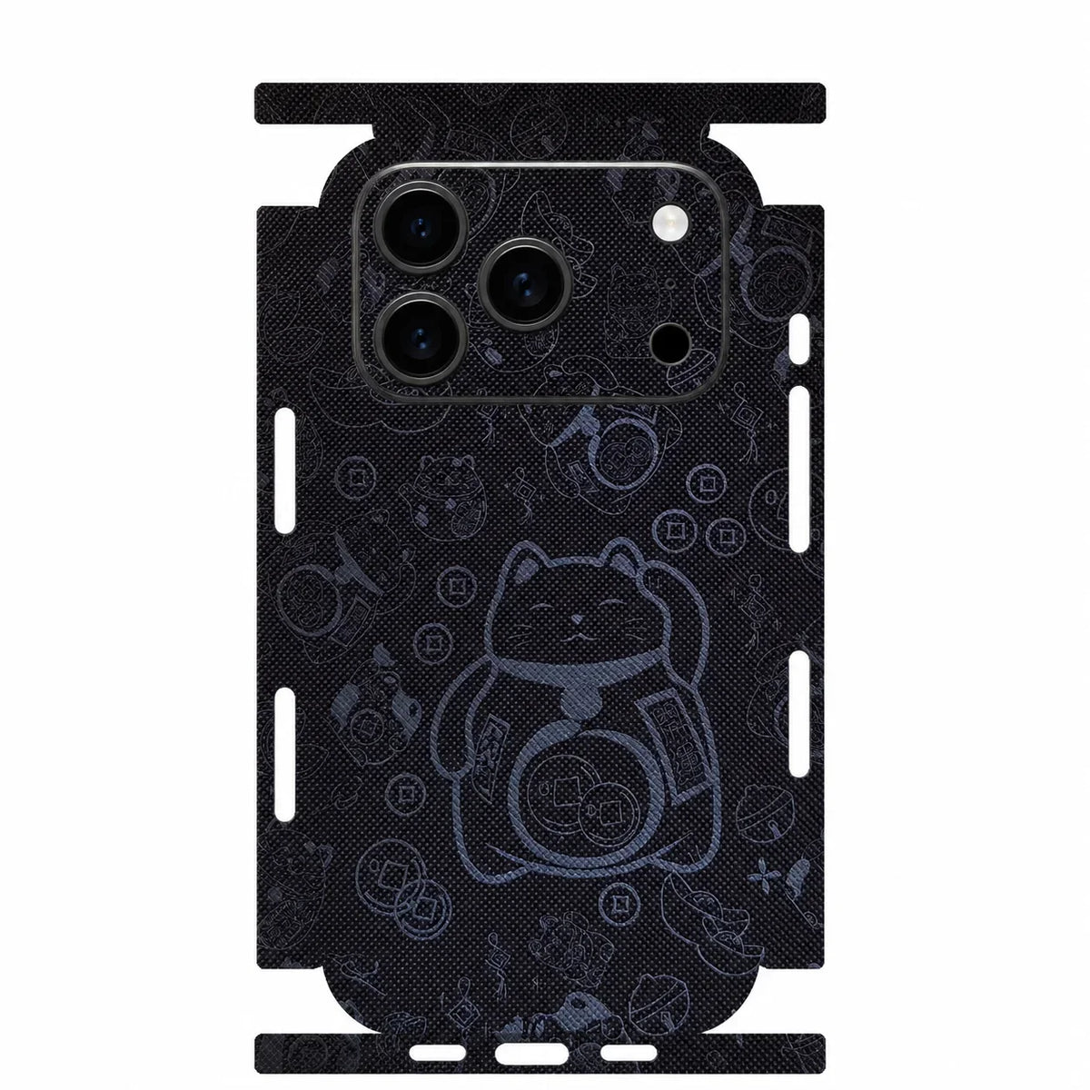 Full Wrap Back Skin for iPhone 17 16 15 14 13 Pro Max Faux Leather Rear Protective Film Anti Scratch Phone Sticker