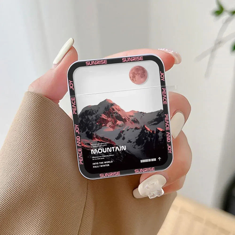 Snow Mountain Scenery Pattern Earphone Case for Airpods 4th 3rd Pro3 Covers for Airpod 2 3 1 Protective Accessorie Shell Fundas