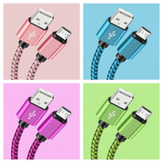 Micro USB Cable Data Sync 2A Fast Charging 1M 2M 3M Nylon Braided Charger Cable For Samsung Huawei HTC Android USB Micro Phone