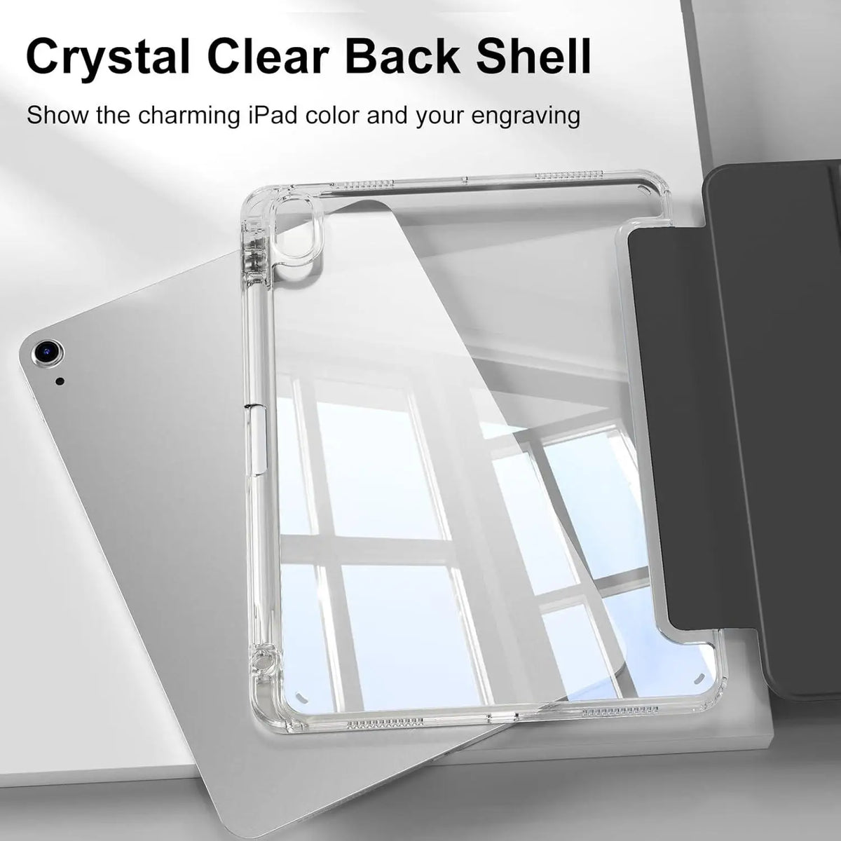 Clear Crystal Tablet Case With Pen Slot For iPad 10th 11th Gen 2025 7/8/9 10.2'' Air 4 5 6 7 11 Air 2 9.7 Pro 11 Mini 6 7