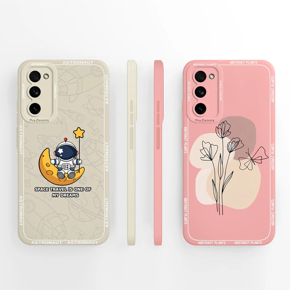 For Samsung S20 FE Ultra Phone Case Cute Back Cover For Galaxy S 20 S20FE S20Ultra Soft Liquid Silicone Full Protection Fundas