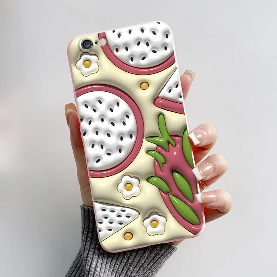 Stylish Painted Cover For iPhone 6 6S Plus Case iPhone6 6S Plus Cover Silicone Soft Phone Back Case For Apple iPhone 6 6S Coque