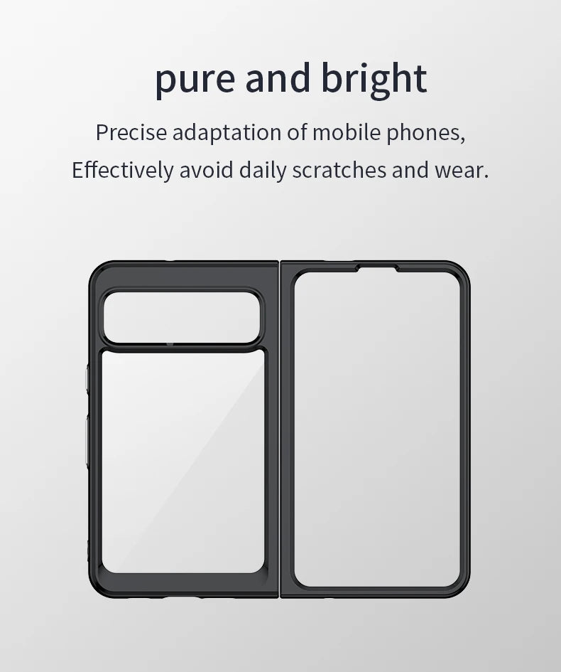 For Google Pixel Fold Case Luxury Silicone Clear Bumper For Pixel Fold Capa TPU Shockproof Case For Google Pixel Fold Cover