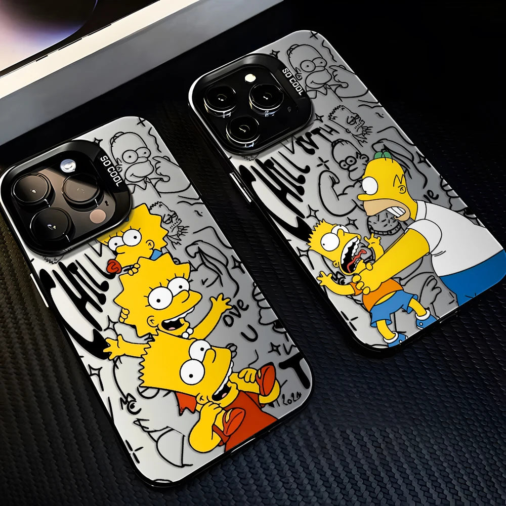 Fun Cartoon S-Simpsons Hot Phone Case for Samsung Galaxy S26 S25 S24 S23 S22 S21 S20 Note20 FE Ultra Edge Plus 4G 5G Matte Cover