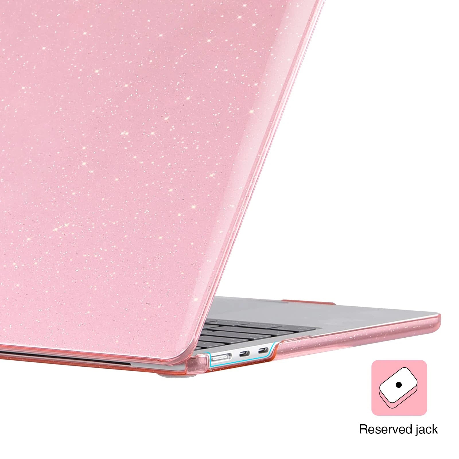 EooCoo Case for MacBook Air 13 inch M4 2025 2024-2022 Release M3 M2 A3240 A3113 A2681 for Mac Air 13.6 inch Glitter Hard Shell