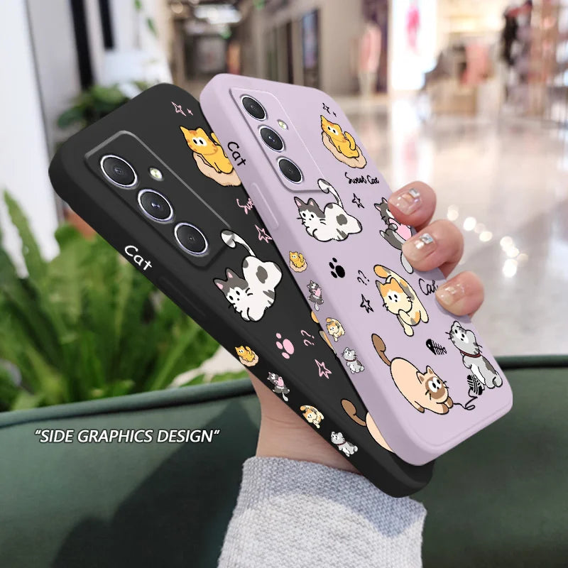 Cat String Ball Case For Samsung Galaxy A56 A36 A26 A54 A34 A24 A14 A55 A35 A25 A17 A16 A15 A07 A06 A05 A05S A04 A04S A04E 4G 5G