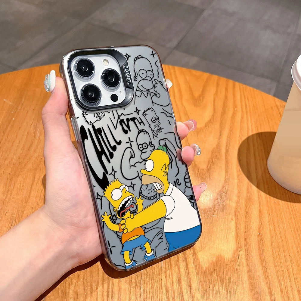 Fun Cartoon S-Simpsons Hot Phone Case for Samsung Galaxy S26 S25 S24 S23 S22 S21 S20 Note20 FE Ultra Edge Plus 4G 5G Matte Cover