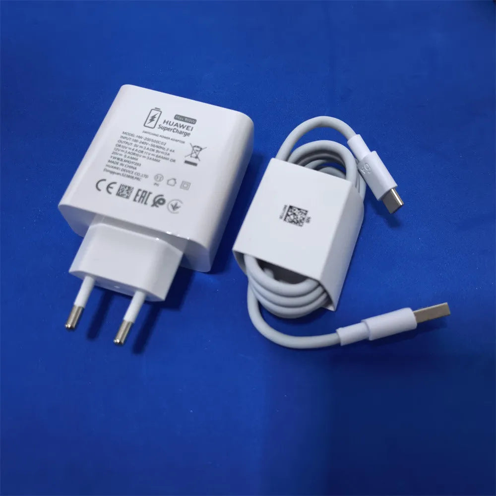 Huawei 100W EU US Charger Super Charge Fast Wall Adapter 6A 1/1.5M Type C Cable For Pura 80 70 Ultra/Pro Mate70 Pro+ Nova 14 13