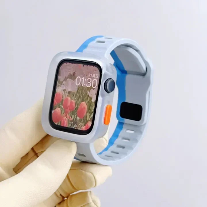 Silicone Case+Strap for Apple Watch Ultra3 49mm Series 11/10 42mm 38 44mm 40mm 45mm 41mm Bracelet Cover for iWatch Series 8 9 7