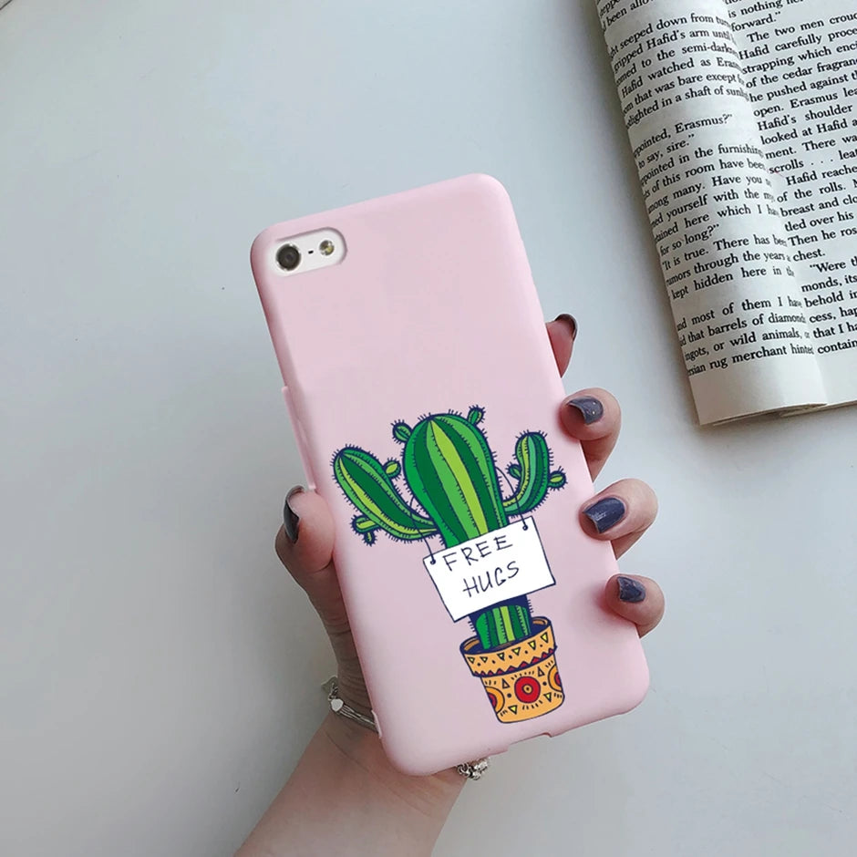 For iPhone 5 5S SE 2016 Case for iPhone 5 S Cover Silicon Cute Painted Case for iphone SE Cover Bumper for iphone 5S Phone Shell