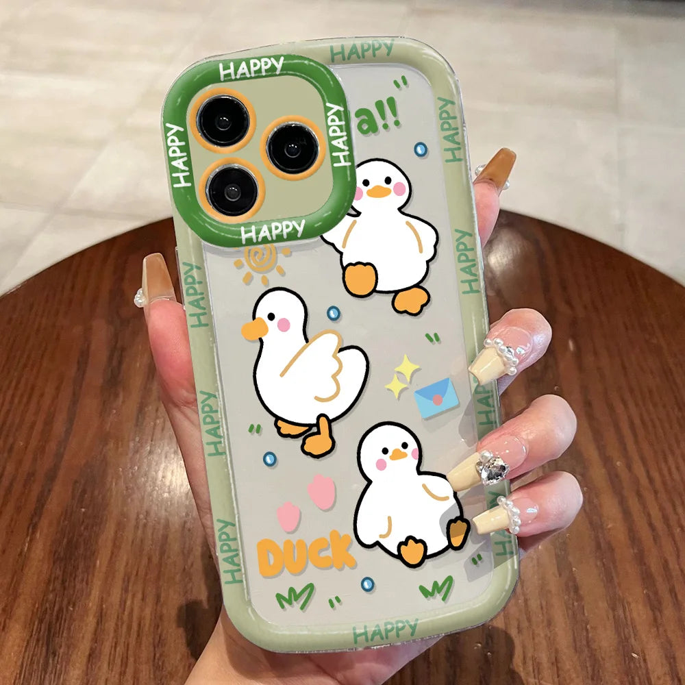 Cut Cat Aninal Phone Case For iPhone 13 Funda iPhone 15 11 16 14 17 Pro Max Air 12 7 8 Plus SE 2020 17promax Silicone Soft Cover