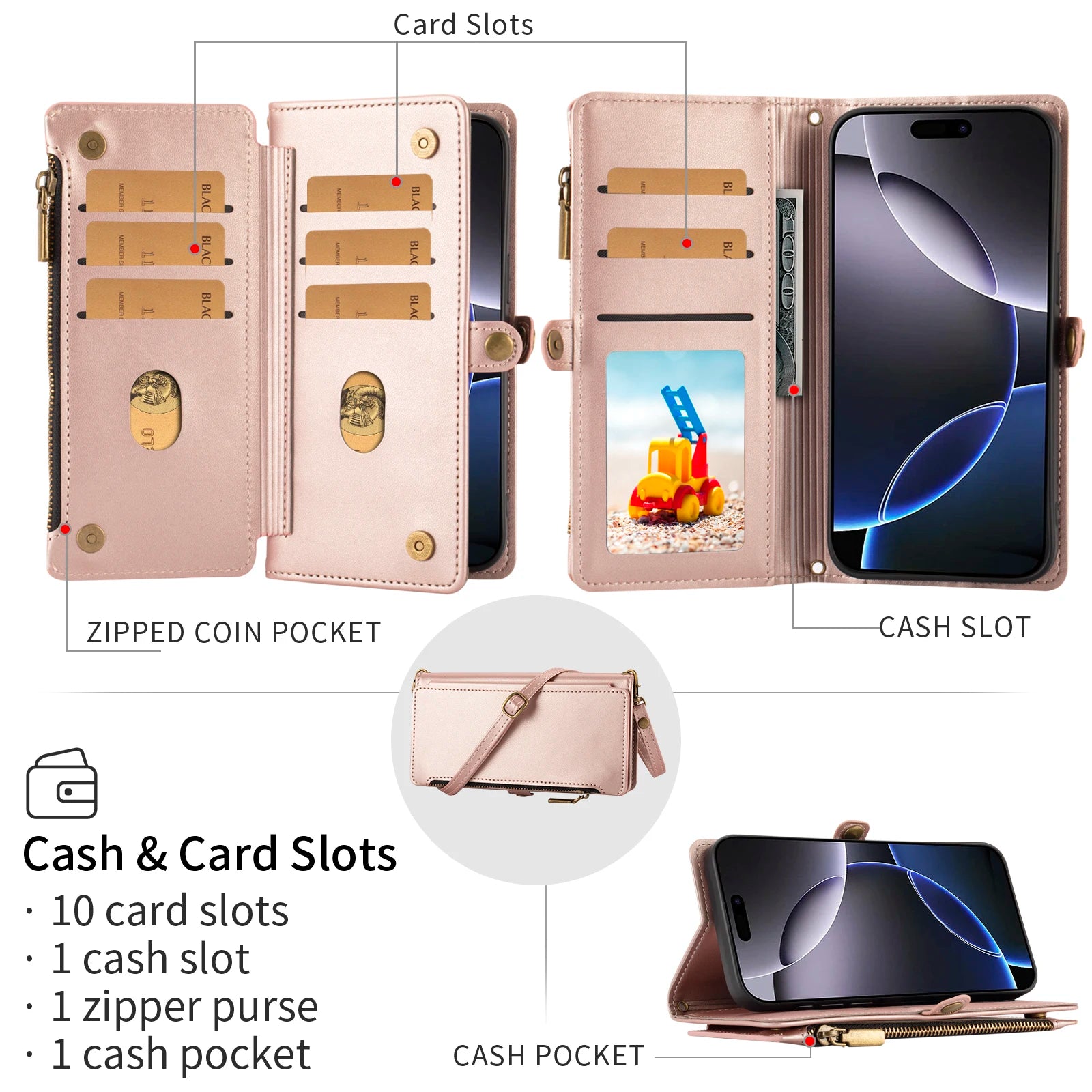 For Galaxy Galaxy S25 Ultra S24/S23/S22/S21/S20/S10/S9 Mobile Phone Case Flip Wallet Style with Multiple Card Slots for Coins and Cards Faux Leather Phone Protective Cover