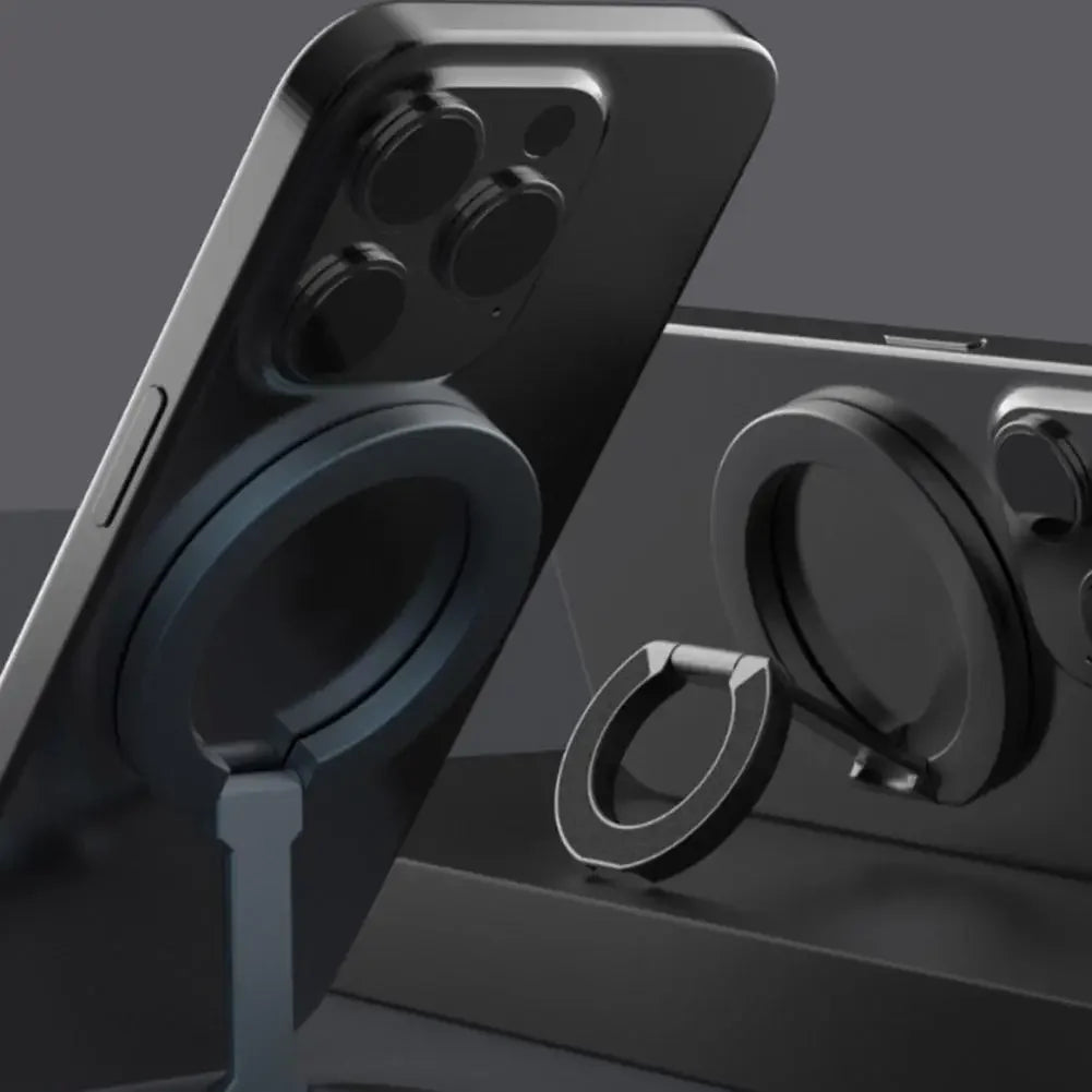Magnetic Phone Ring Holder Dual-Side Magnet 360° Rotation Ultra-Thin Foldable Portable Desktop Phone Stand for iPhone 17 16 15