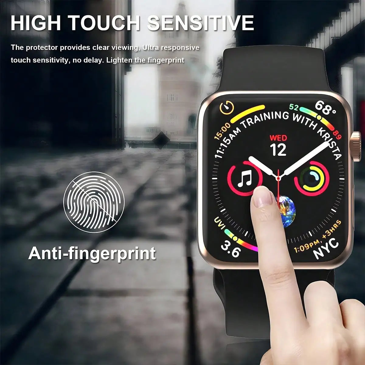 3-Pack Flexible Screen Protector Film For Apple Watch Series 11/SE 3/Ultra 3/38/41/40/44 - Soft TPU Film For Fitness/Travel