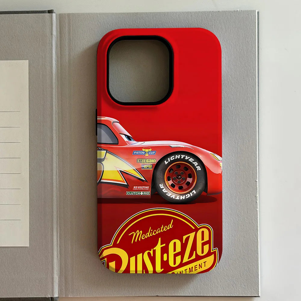 Cars Lightning McQueen 95 Phone Case for Samsung Galaxy S20 S23 S24 S25 FE Plus Ultra 4G 5G Luxury Double-layer Back Cover