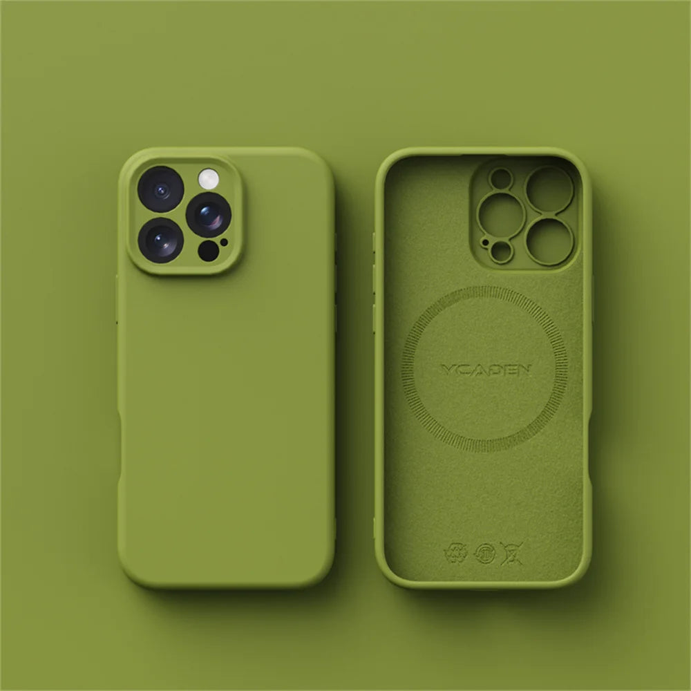 Luxury Liquid Silicone For Magsafe Case For iPhone 17 Air 16 Plus 15 14 13 12 Pro Max 17Pro Wireless Charging Skin Smooth Cover
