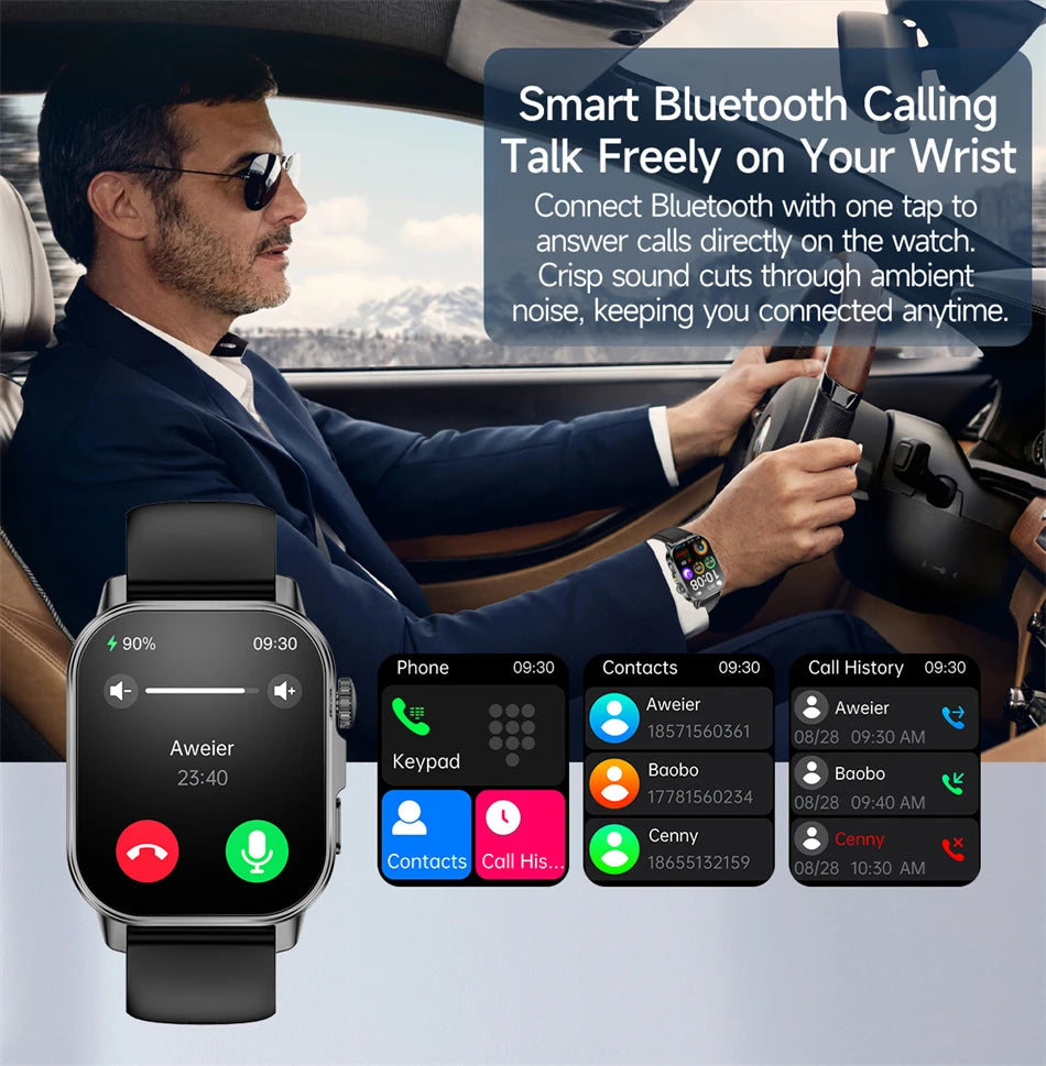 2026 New Model Uric Acid & Lipid Health Analysis Smart Watch Men ECG+PPG Bluetooth Call 2.01-inch Flashlight Smartwatch Women