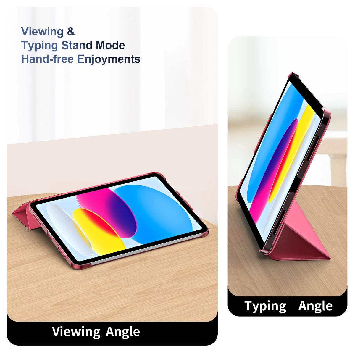 For iPad Air 11-Inch M3/M2 2025/2024,iPad Air 4/5 (2022/2020 5th/4th Generation 10.9-Inch) Case,Slim Stand Hard Back Shell Cover