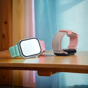 Kids Nylon Elastic Loop Watch Band Compatible with Apple Watch 38/40/41mm 42/44/45mm Magnetic Stretchy Wristband for Girls Boys