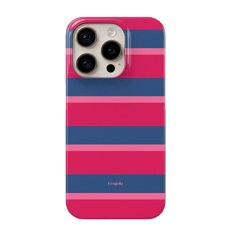 Fragola Korean Cross Stripes Phone Case for iPhone 17 16 15 14 13 12 11 Air Pro Max X XS XR XSMax 7 8 Plus Glossy Film Hard PC