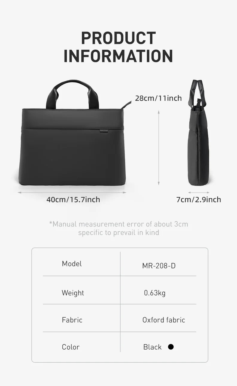 MARK RYDEN Laptop Briefcase Water Resistant Shockproof Business Tote Bag for Office Work