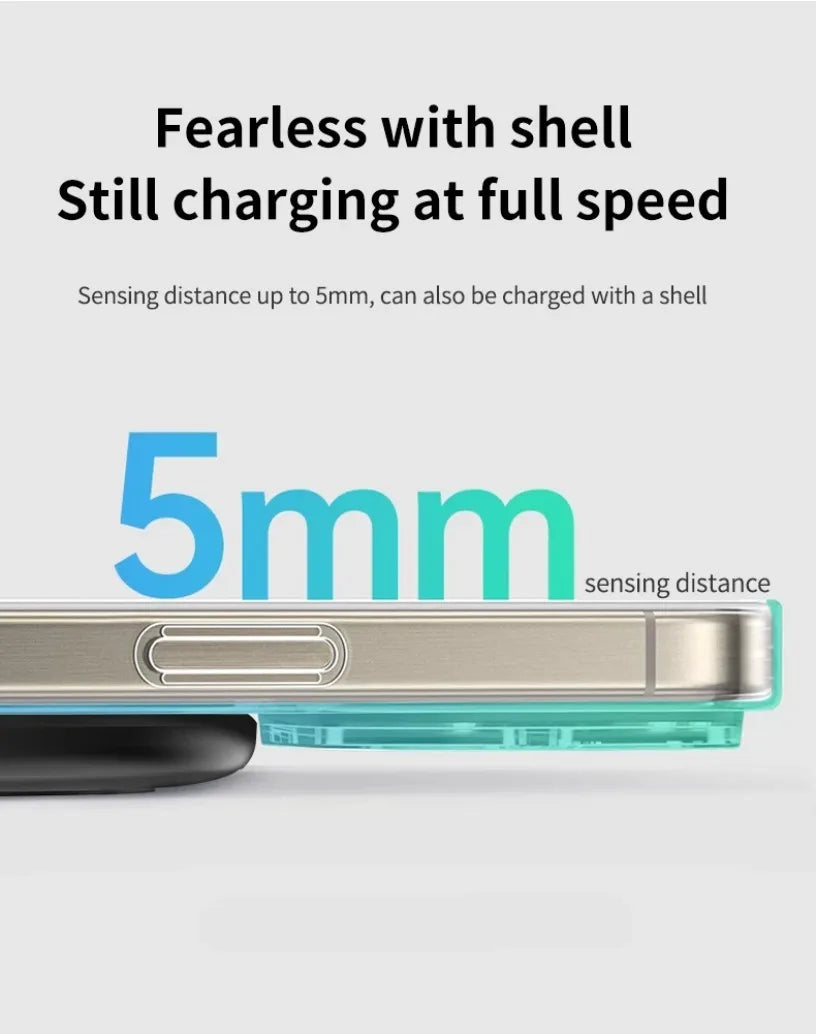 15W Fast Wireless Charger Pad For Samsung For Galaxy S25 S24 S23 S22 S21 Ultra Z Fold Flip 6 4 5 Note10 Note20 S10 Plus QI Pad